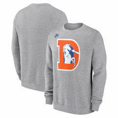 Denver Broncos D Horse Logo Club Sweatshirt - Heather Gray online
