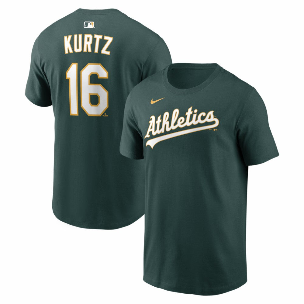 Nick Kurtz Athletics Name & Number T-Shirt Green