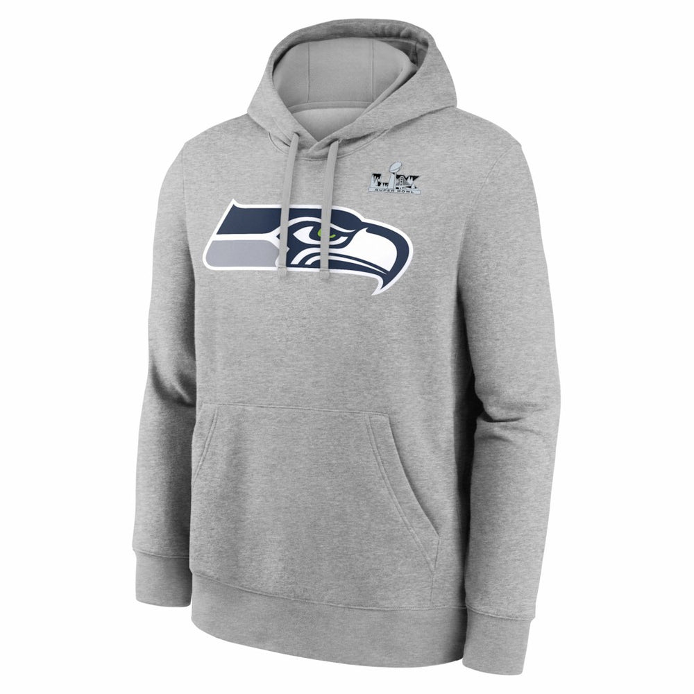 Jaxon Smith-Njigba Seattle Seahawks Super Bowl LX Patch Name & Number Hoodie - Heather Gray online
