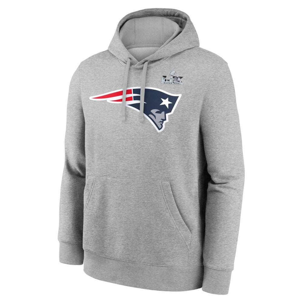Drake Maye New England Patriots Super Bowl LX Patch Name & Number Hoodie - Heather Gray discount