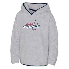 Washington Capitals Girls Youth Ultimate Teddy Fleece Pullover Hoodie - Heather Gray Hoodies