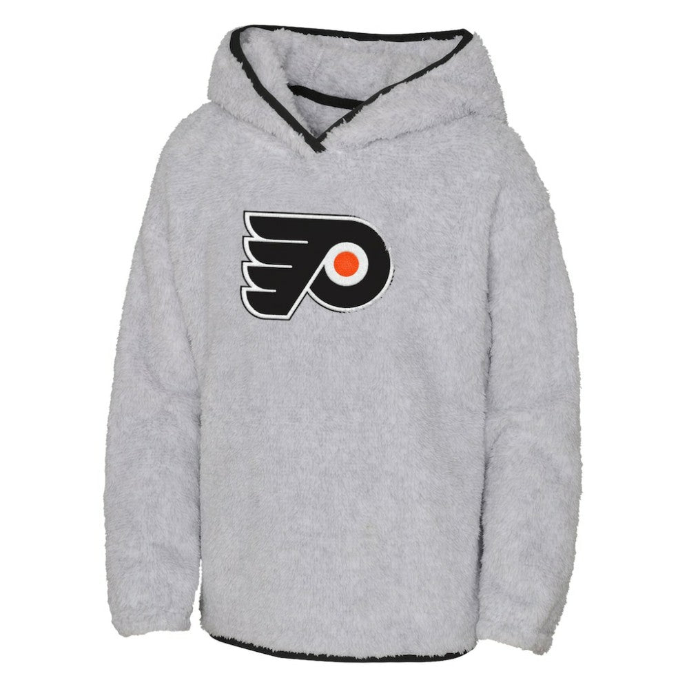Philadelphia Flyers Girls Youth Ultimate Teddy Fleece Pullover Hoodie - Heather Gray Hoodies