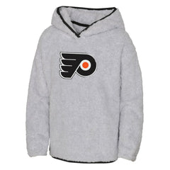 Philadelphia Flyers Girls Youth Ultimate Teddy Fleece Pullover Hoodie - Heather Gray Hoodies
