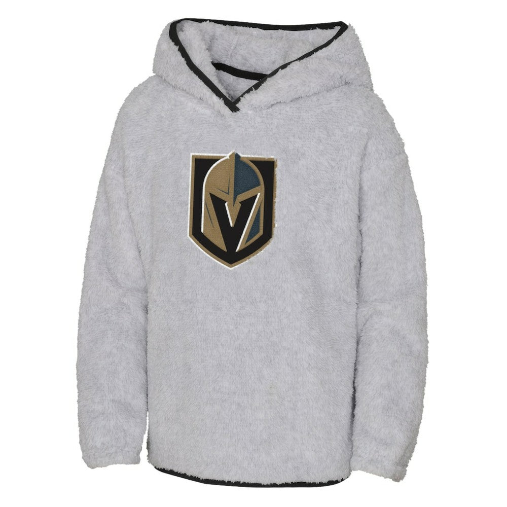 Vegas Golden Knights Girls Youth Ultimate Teddy Fleece Pullover Hoodie - Heather Gray Hoodies