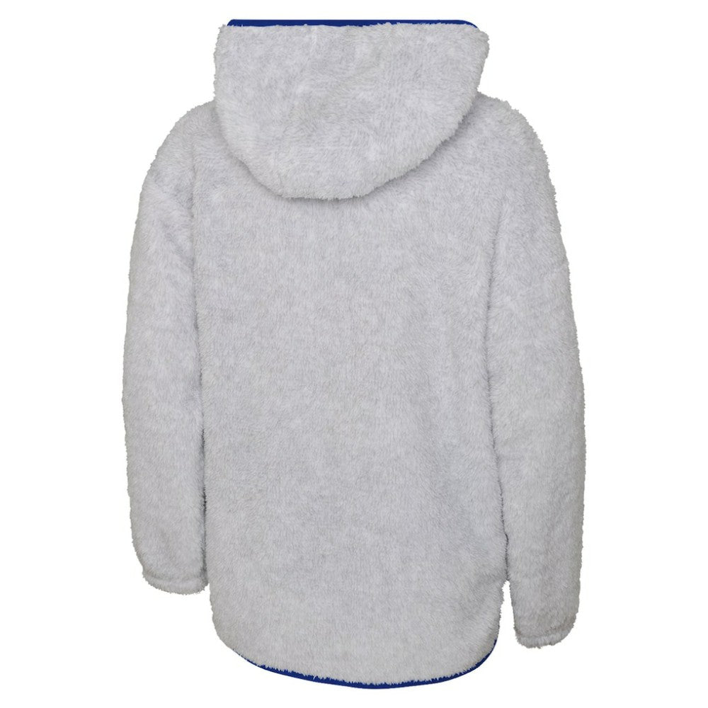 New York Rangers Girls Youth Ultimate Teddy Fleece Pullover Hoodie - Heather Gray Hoodies