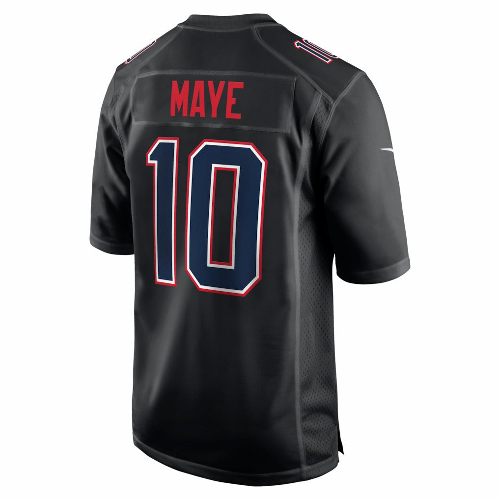 Drake Maye New England Patriots Fashion Game Jersey - Carbon Black sale