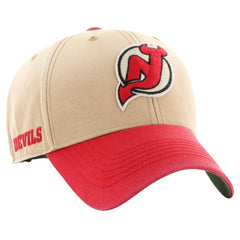New Jersey Devils '47 Dusted Sedgwick MVP Adjustable Hat - Khaki/Red Jerseys