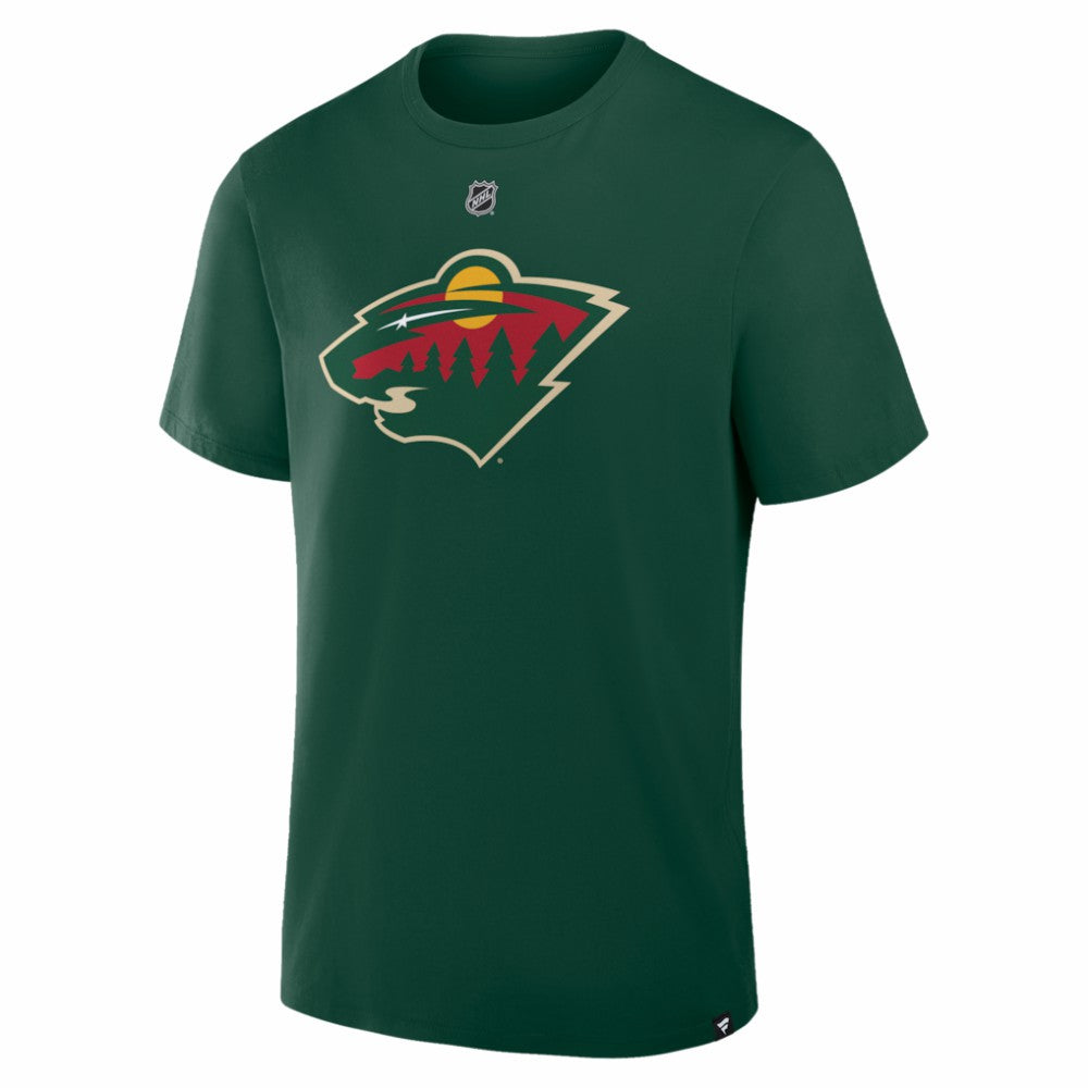 Quinn Hughes Minnesota Wild Fanatics Authentic Stack Name & Number T-Shirt - Green T-shirts