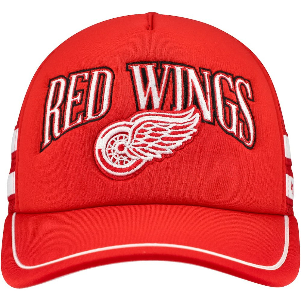 Detroit Red Wings '47 Sideband Stripes Trucker Snapback Hat - Red Hats