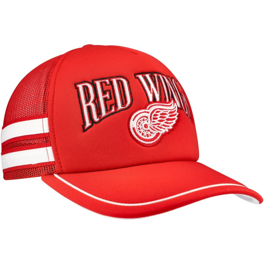 Detroit Red Wings '47 Sideband Stripes Trucker Snapback Hat - Red Hats