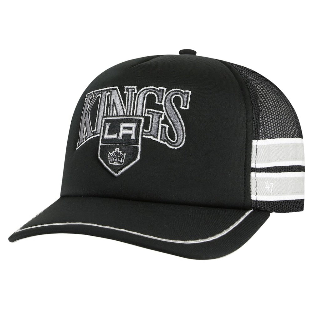 Los Angeles Kings '47 Sideband Stripes Trucker Snapback Hat - Black Hats