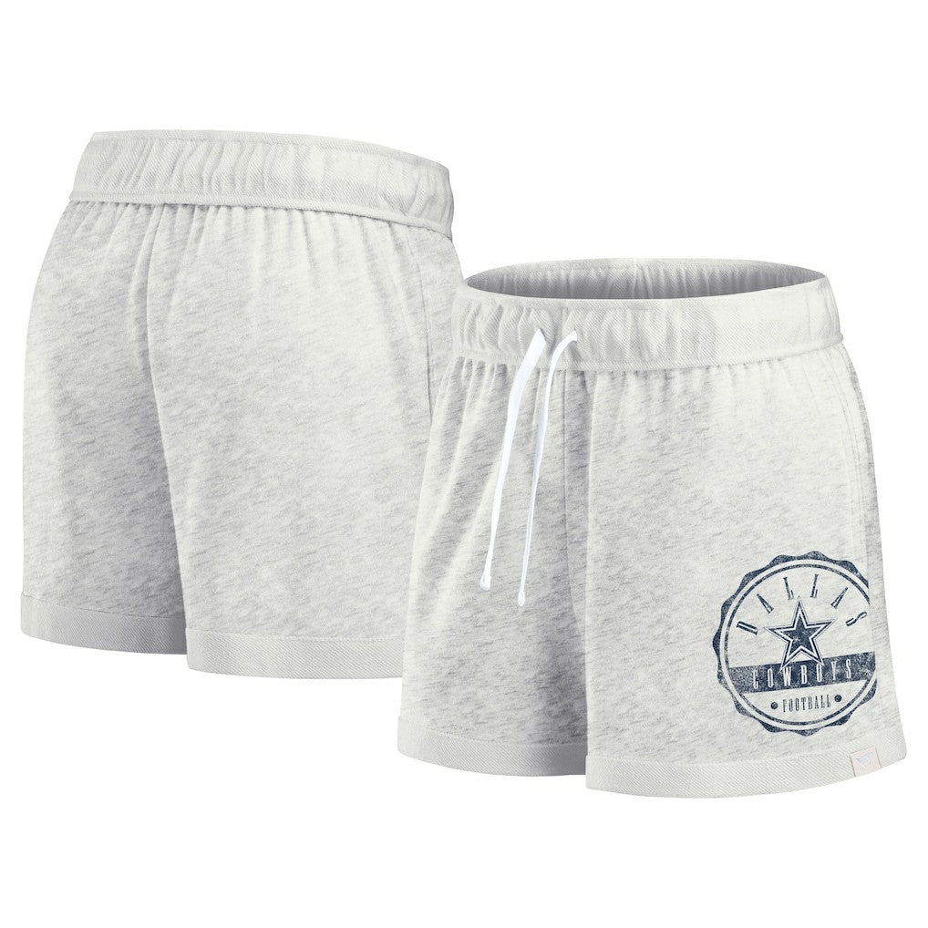 Dallas Cowboys Women's Vintage Badge Shorts - Oatmeal cheap