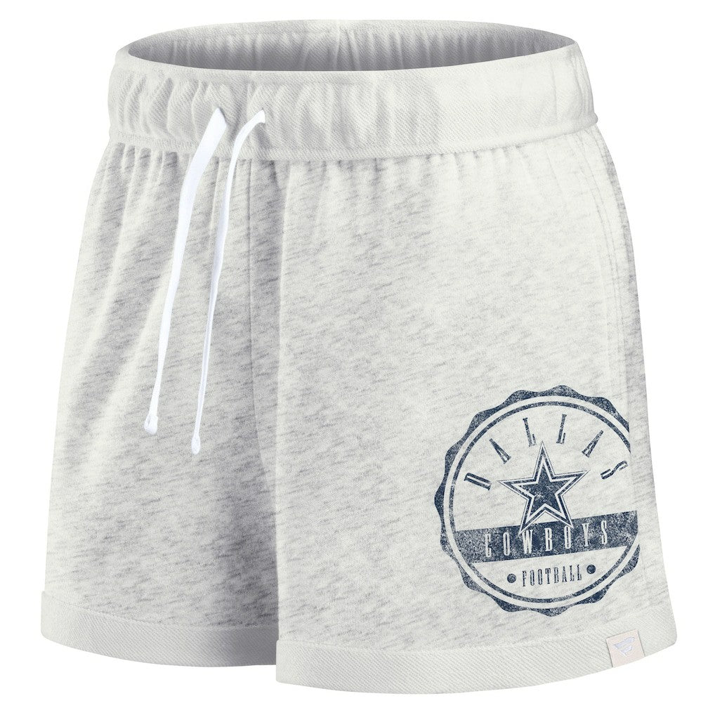 Dallas Cowboys Women's Vintage Badge Shorts - Oatmeal cheap