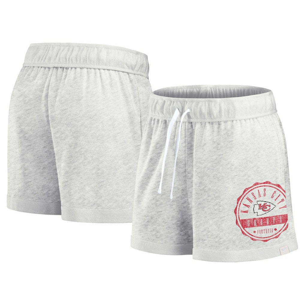 Kansas City Chiefs Women's Vintage Badge Shorts - Oatmeal online