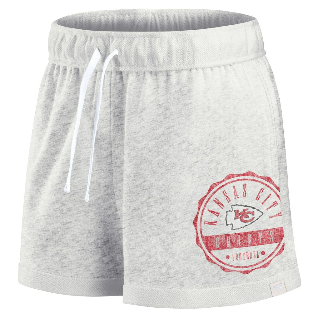 Kansas City Chiefs Women's Vintage Badge Shorts - Oatmeal online