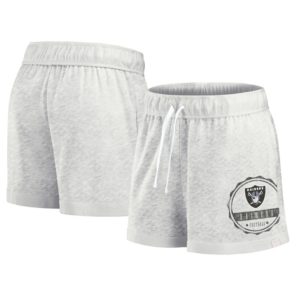 Las Vegas Raiders Women's Vintage Badge Shorts - Oatmeal on sale