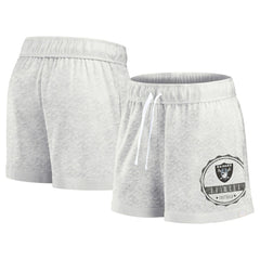 Las Vegas Raiders Women's Vintage Badge Shorts - Oatmeal on sale
