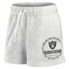 Las Vegas Raiders Women's Vintage Badge Shorts - Oatmeal on sale