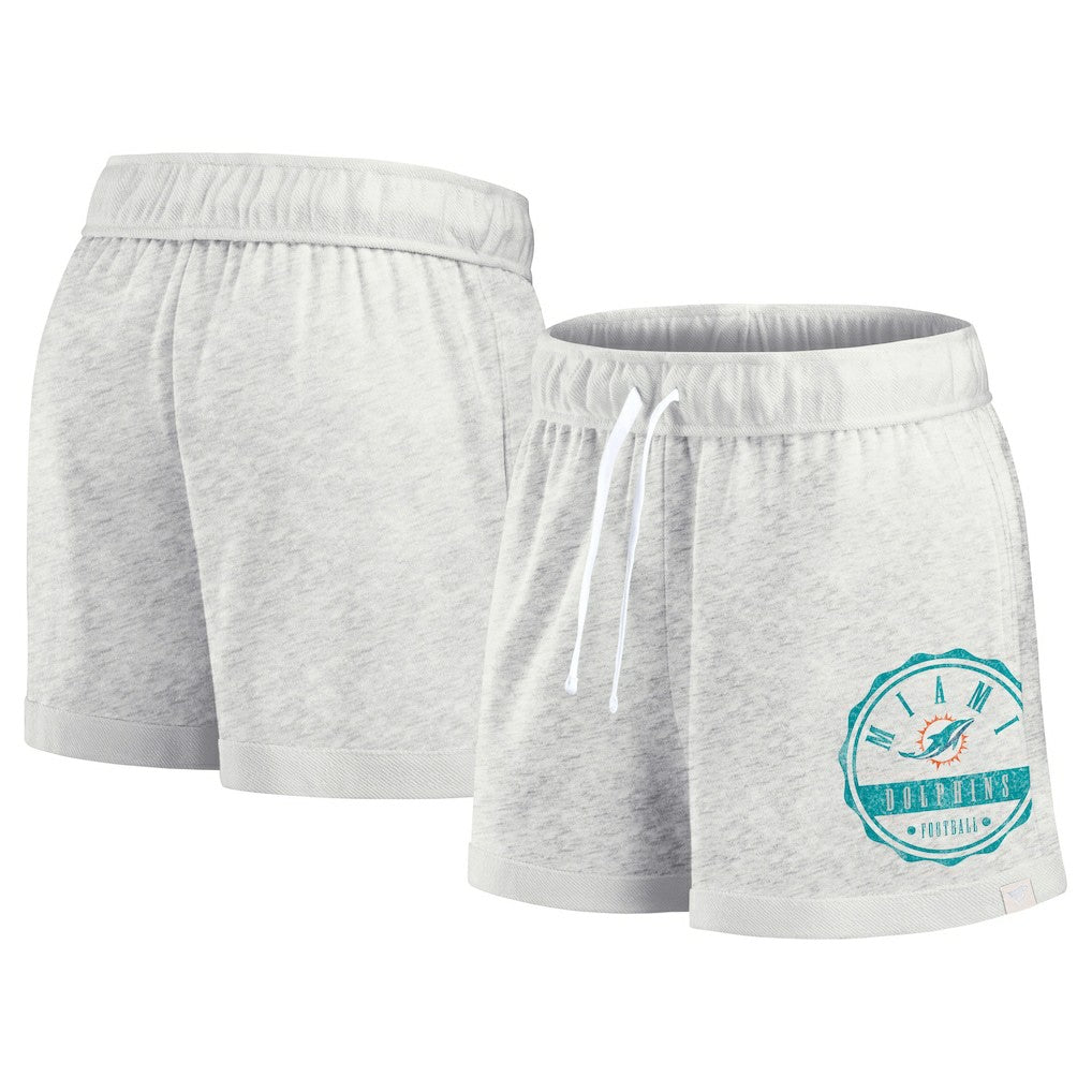 Miami Dolphins Women's Vintage Badge Shorts - Oatmeal online