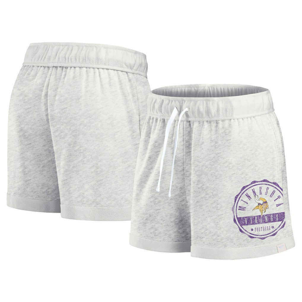 Minnesota Vikings Women's Vintage Badge Shorts - Oatmeal outlet