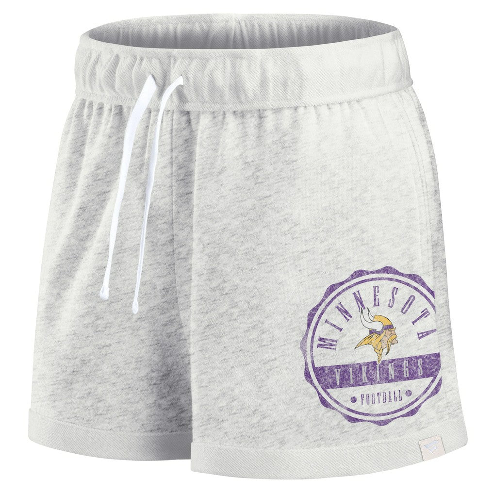 Minnesota Vikings Women's Vintage Badge Shorts - Oatmeal outlet