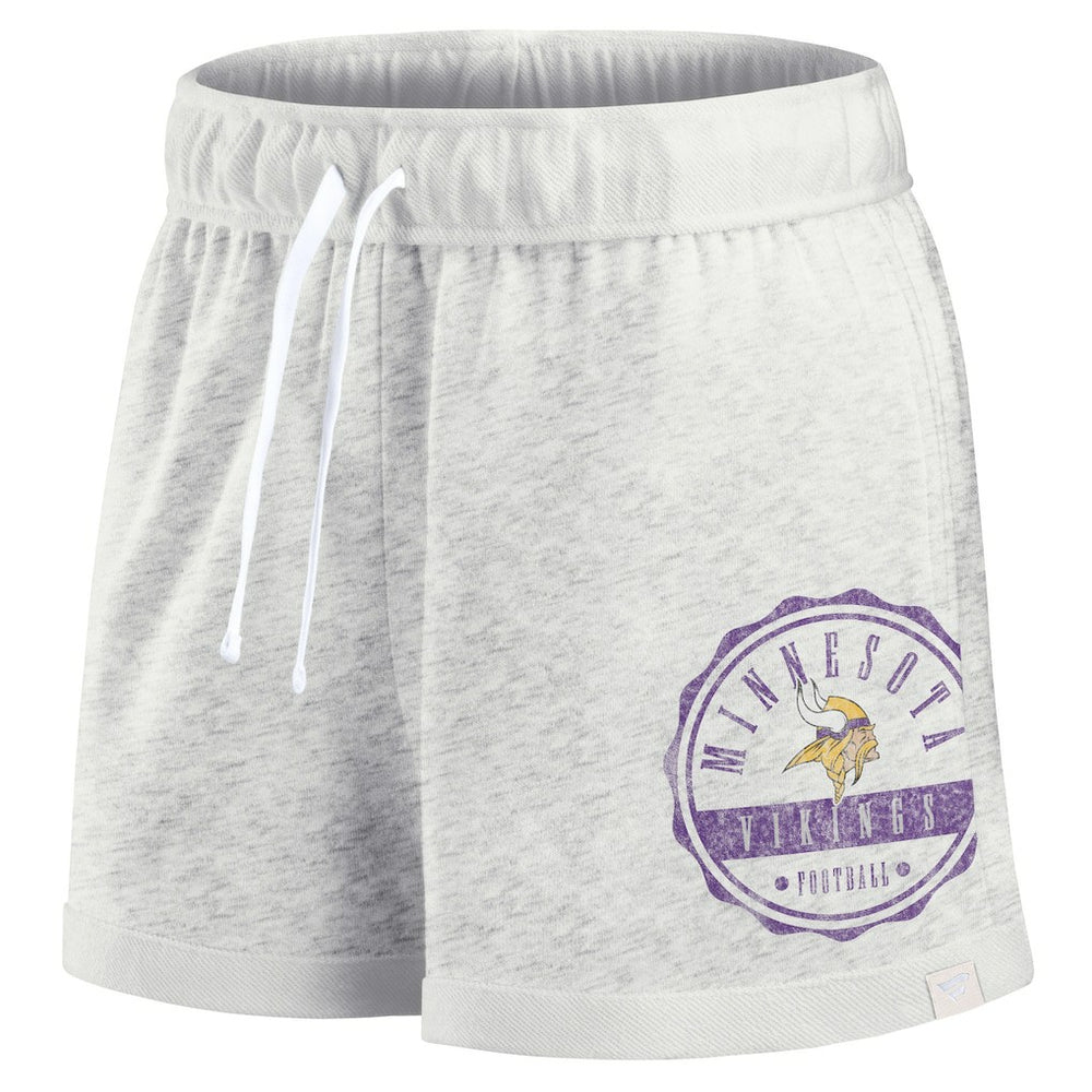 Minnesota Vikings Women's Vintage Badge Shorts - Oatmeal outlet
