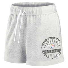 Pittsburgh Steelers Women's Vintage Badge Shorts - Oatmeal outlet