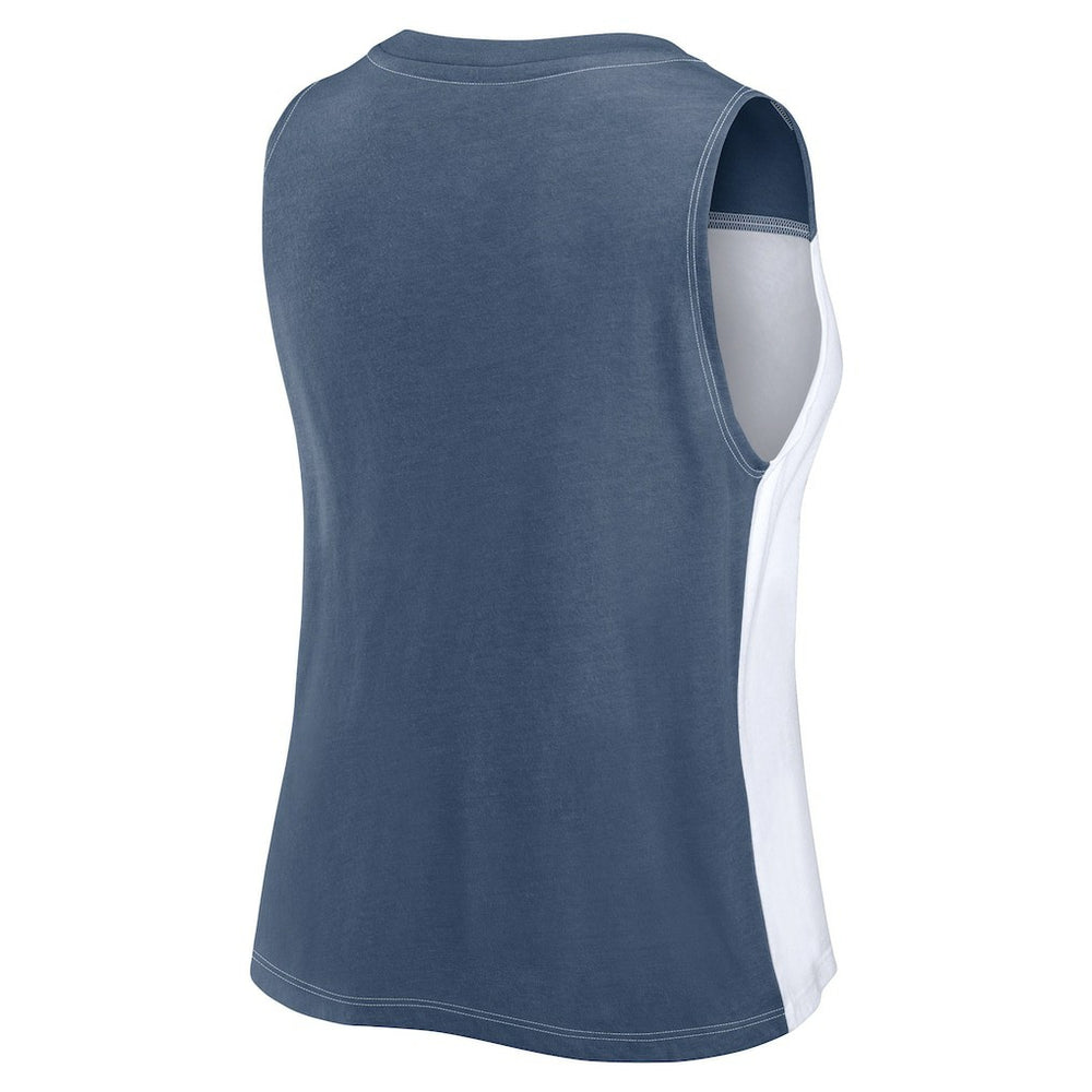 Dallas Cowboys FanaticsWomen's Script Color Block Tank Top - Navy/White cheap