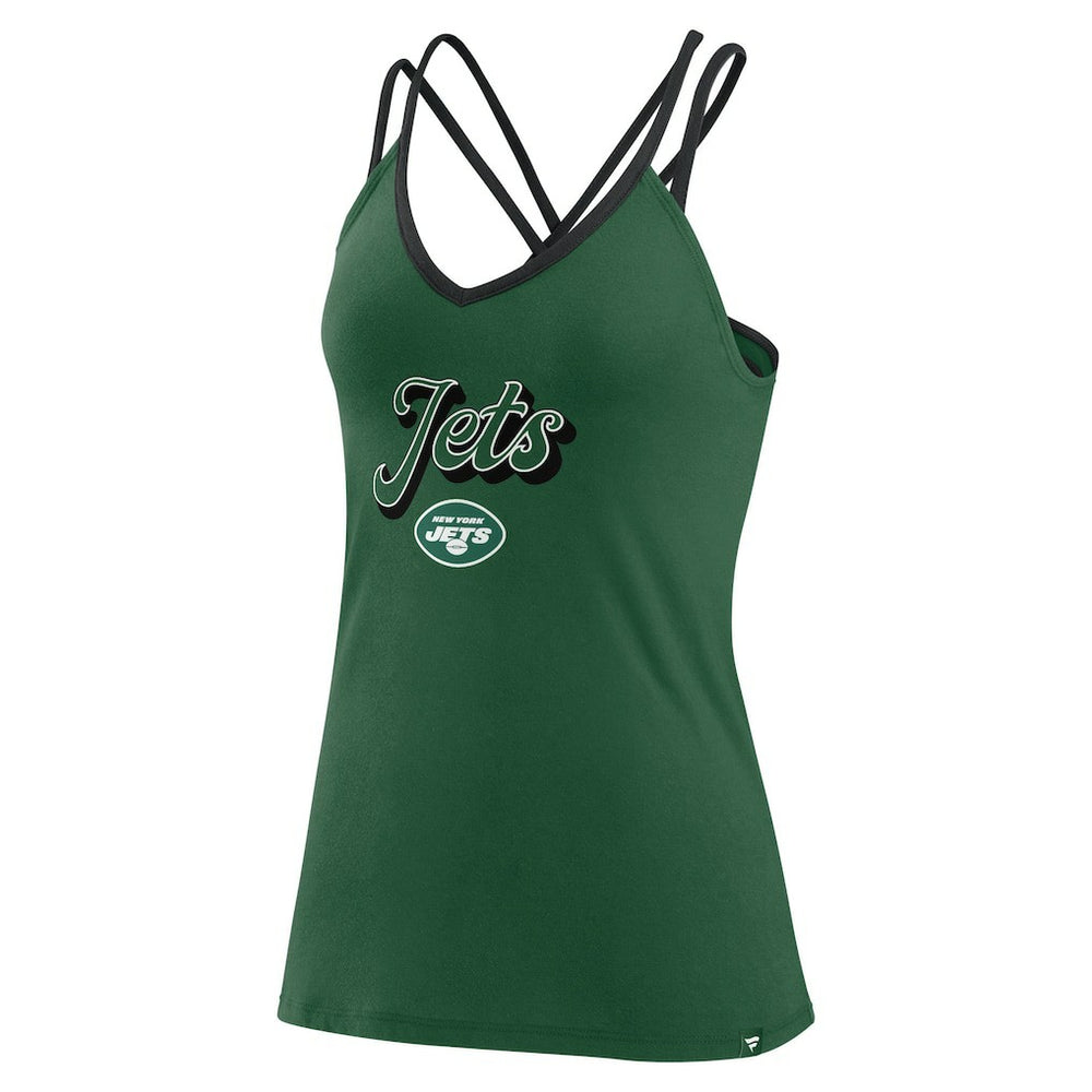 New York Jets Women's Go For It Strappy Crossback Tank Top - Green sale