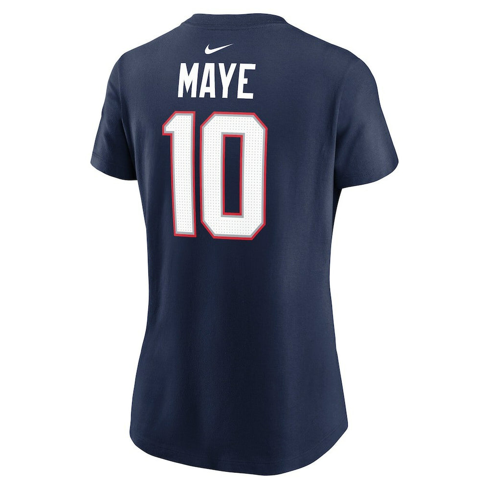 Drake Maye New England Patriots Women's Super Bowl LX Patch Name & Number T-Shirt - Navy sale