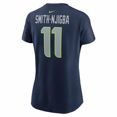 Jaxon Smith-Njigba Seattle Seahawks Women's Super Bowl LX Patch Name & Number T-Shirt - College Navy on sale