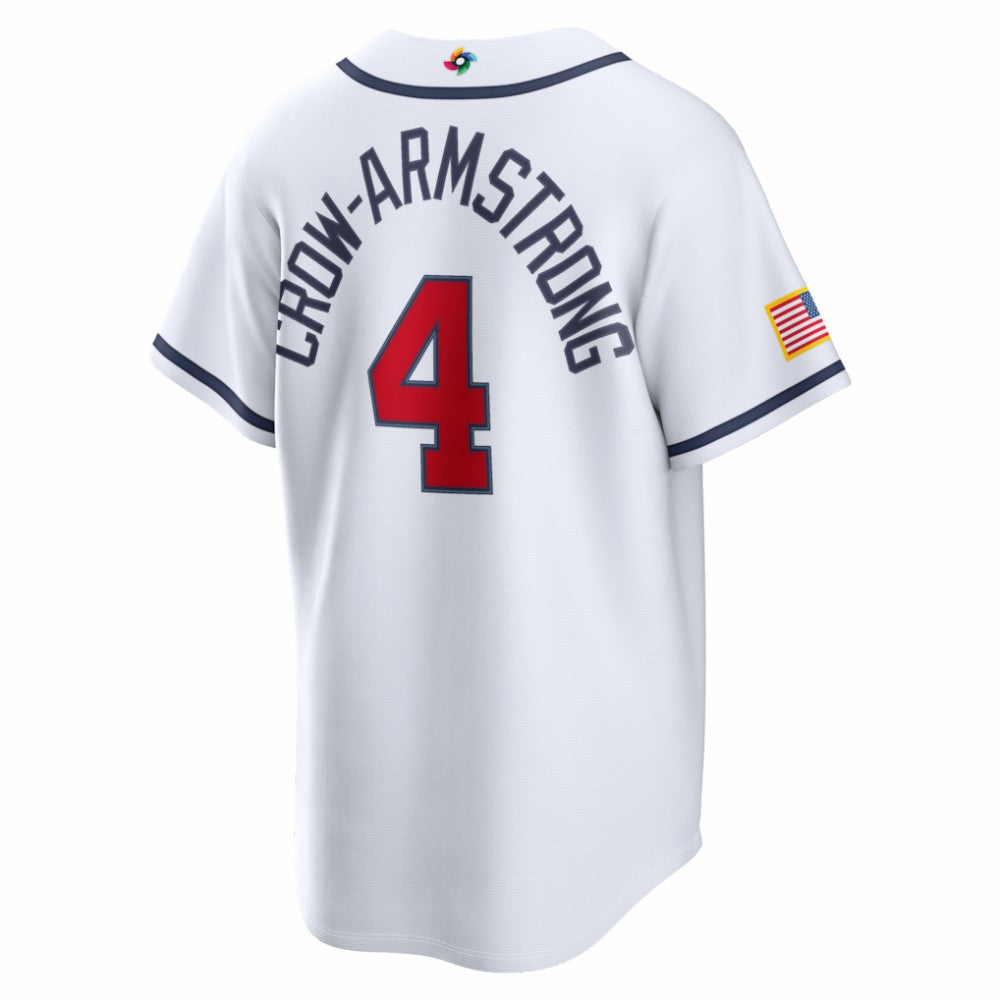 Pete Crow-Armstrong USA Baseball 2026 World Baseball Classic Home Stadium Jersey White