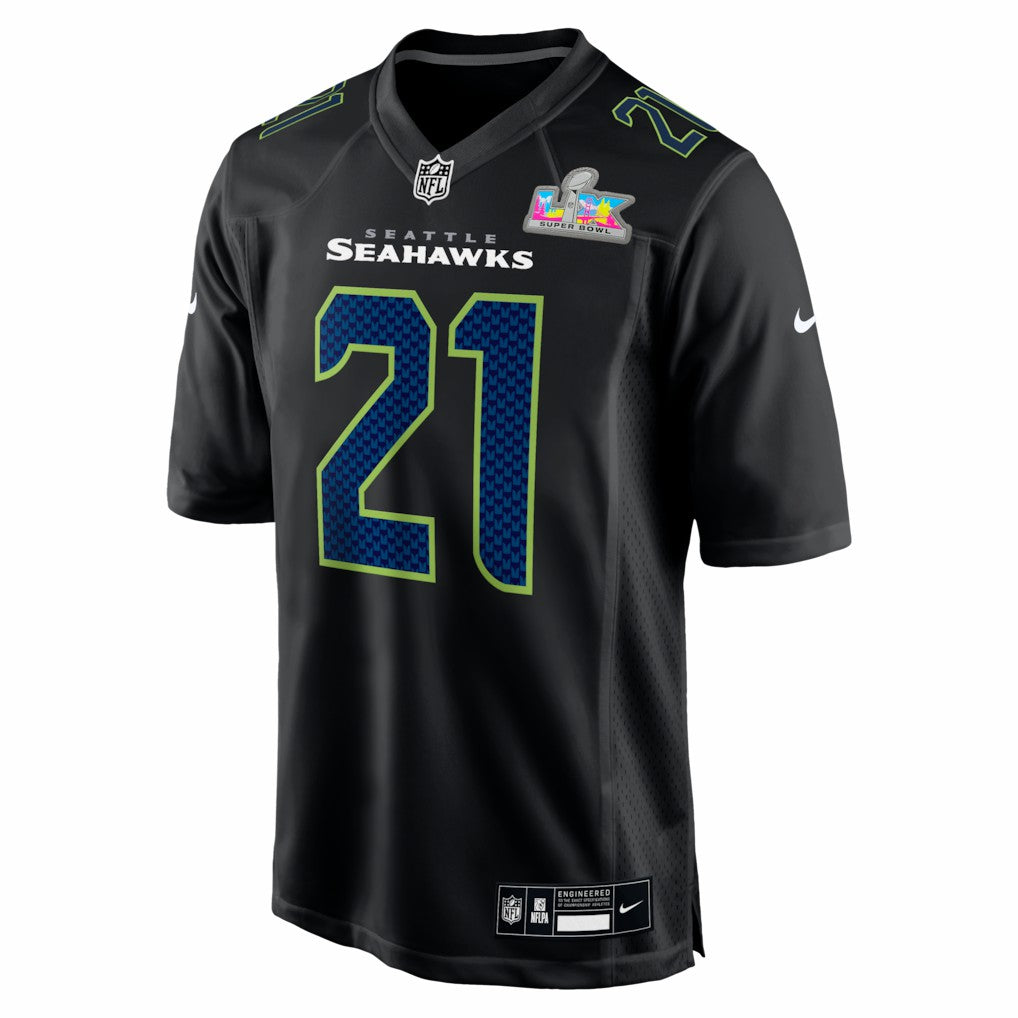 Devon Witherspoon Seattle Seahawks Super Bowl LX Patch Carbon Fashion Game Jersey - Black on sale