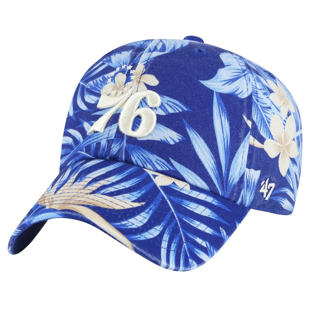 Philadelphia 76ers '47 Tropicalia Floral Clean Up Adjustable Hat - Royal on sale