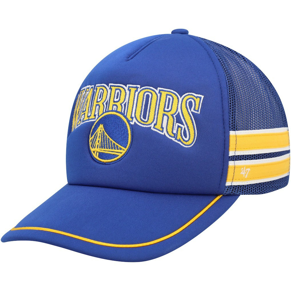 Golden State Warriors '47 Sidebrand Stripes Trucker Adjustable Hat sale - Royal cheap