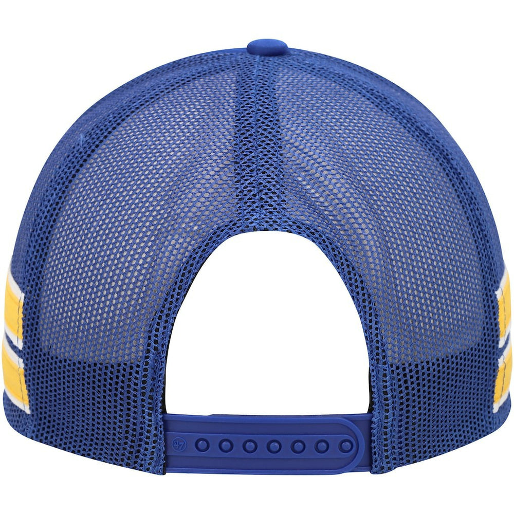 Golden State Warriors '47 Sidebrand Stripes Trucker Adjustable Hat sale - Royal cheap