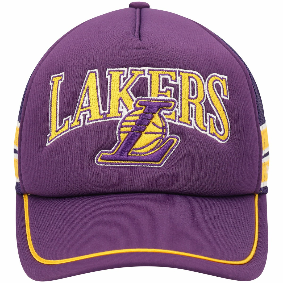 Los Angeles Lakers '47 Sidebrand Stripes Trucker Adjustable Hat - Purple sale