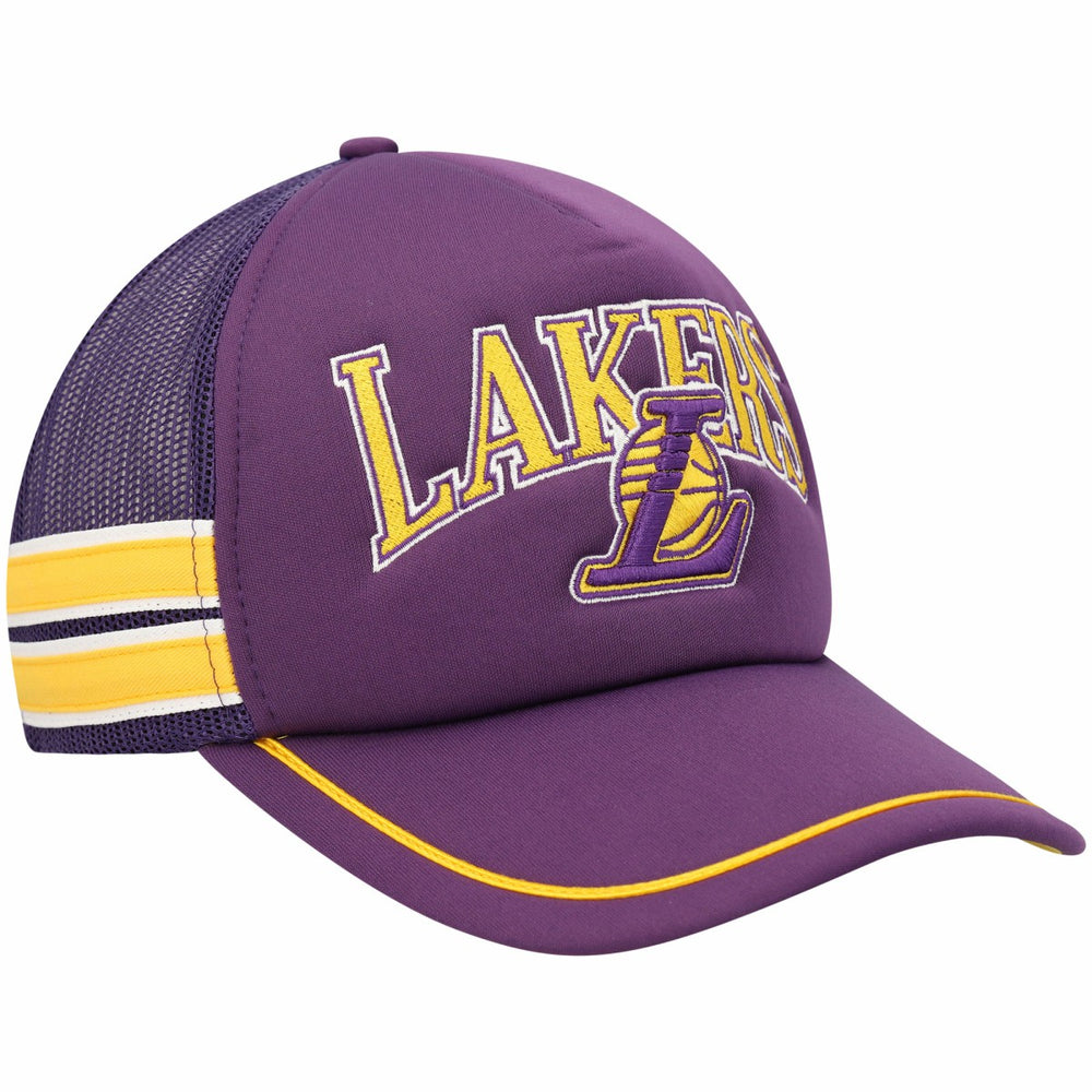 Los Angeles Lakers '47 Sidebrand Stripes Trucker Adjustable Hat - Purple sale