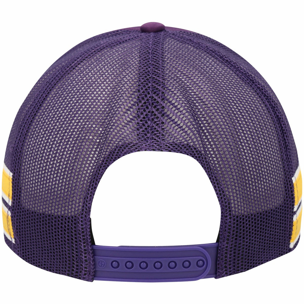 Los Angeles Lakers '47 Sidebrand Stripes Trucker Adjustable Hat - Purple sale