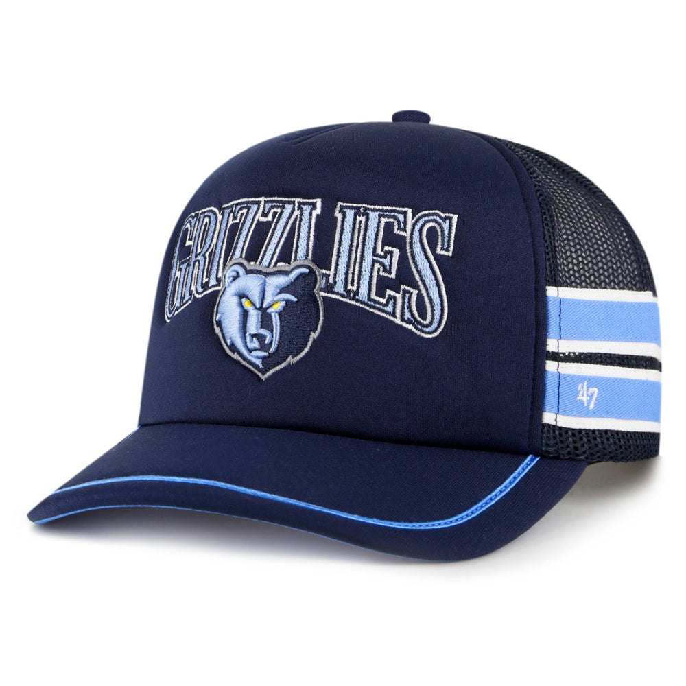 Memphis Grizzlies '47 Sidebrand Stripes Trucker Adjustable Hat - Navy outlet