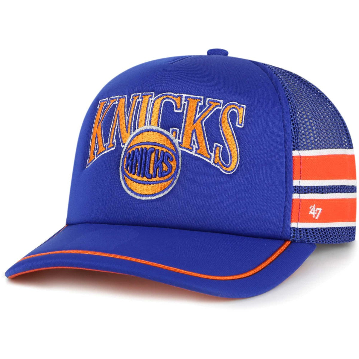 New York Knicks '47 Sidebrand Stripes Trucker Adjustable Hat - Blue online
