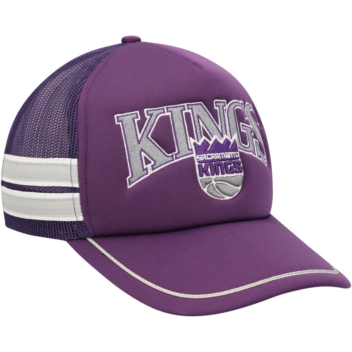 Sacramento Kings '47 Sidebrand Stripes Trucker Adjustable Hat - Purple cheap