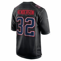 TreVeyon Henderson New England Patriots Super Bowl LX Patch Carbon Fashion Game Jersey - Black cheap