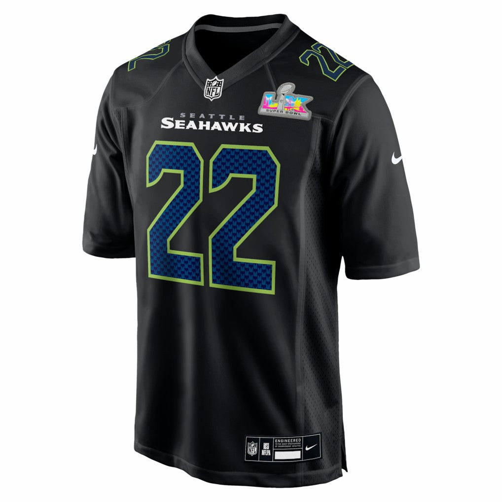 Rashid Shaheed Seattle Seahawks Super Bowl LX Patch Carbon Fashion Game Jersey - Black online