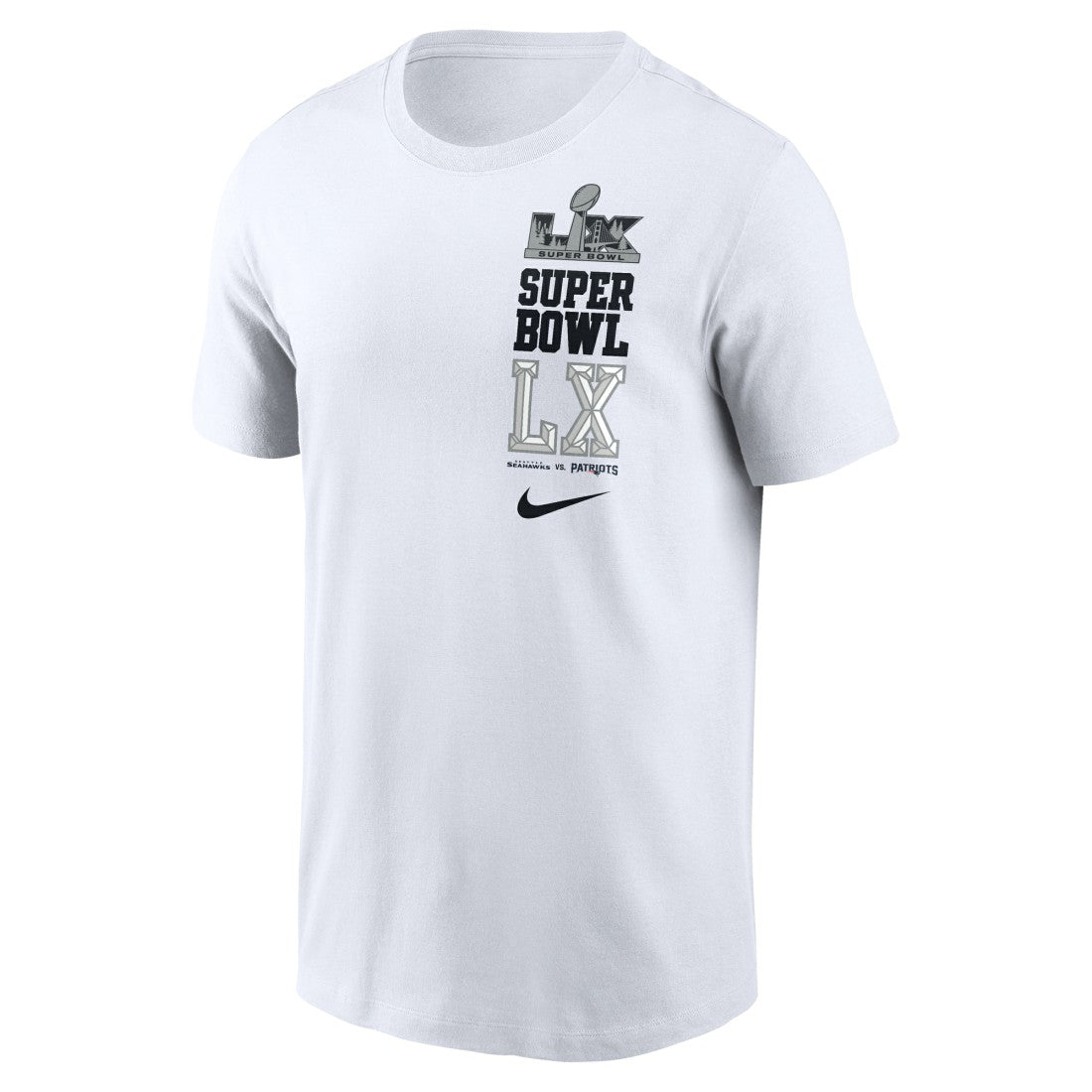 New England Patriots vs. Seattle Seahawks Super Bowl LX Dueling T-Shirt - White discount