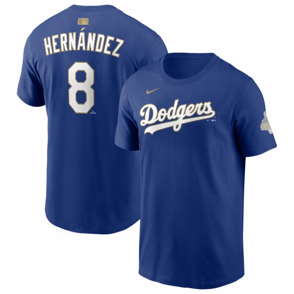 Enrique Hernández Los Angeles Dodgers 2026 Gold Collection Player Name & Number T-Shirt Navy
