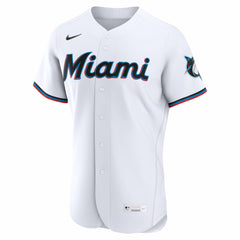 Miami Marlins Home Authentic Custom Jersey White