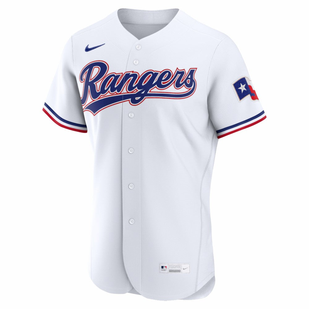 Texas Rangers Home Authentic Custom Jersey White