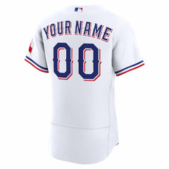 Texas Rangers Home Authentic Custom Jersey White