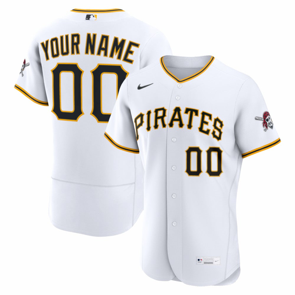 Pittsburgh Pirates Home Authentic Custom Jersey White